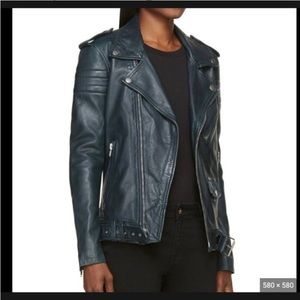 BLK DNM Leather Moto Jacket Size S